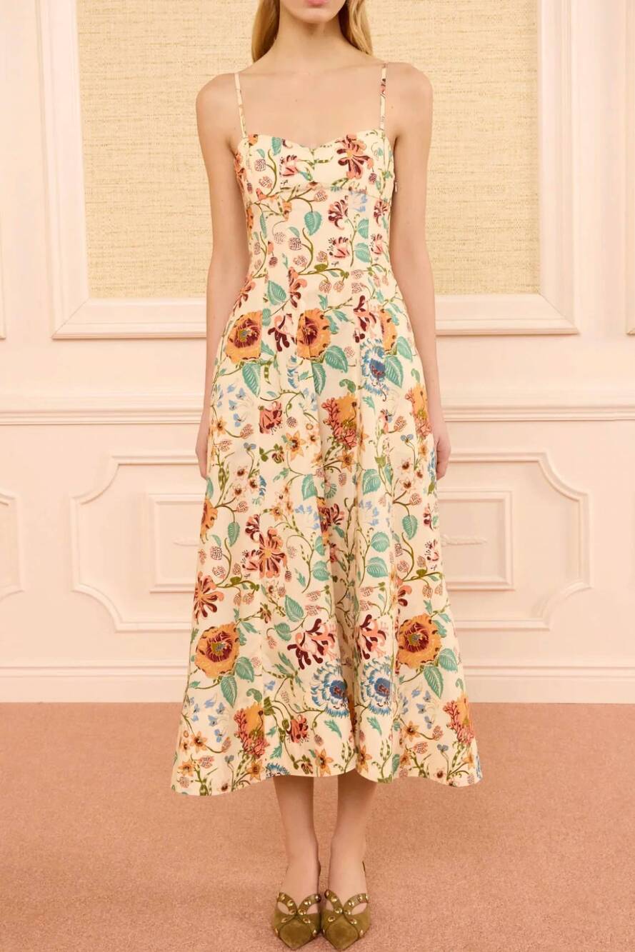 NEW ULLA JOHNSON fiora cami cotton dress in abalone